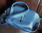 Premium Blue Leather Crossbody Bag