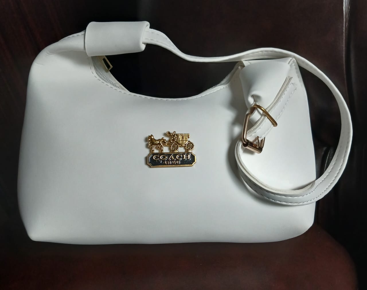White Leather Shoulder Bag