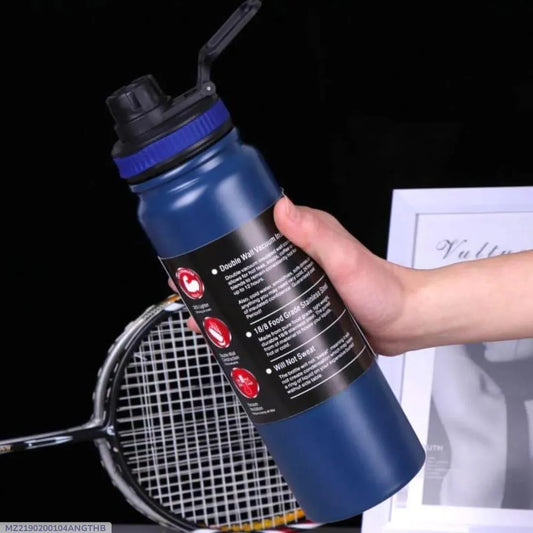 Vacuum Stainless Steel Water Bottle Blue 12Hr Cold